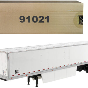 53′ Dry Cargo Van Trailer White “Transport Series” 1/50 Diecast Model by Diecast Masters