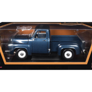 1953 Ford F-100 Pickup Dark Blue 1/18 Diecast Model Car by Road Signature
