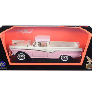 1957 Ford Ranchero Pickup Truck Pink 1/18 Diecast Model by Road Signature
