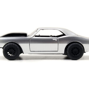 Roman's Chevrolet Camaro Z/28 Silver with Black Stripes "Fast & Furious 7" (2015) Movie 1/32 Diecast Model Car by Jada
