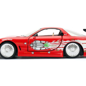 Dom's Mazda RX-7 Red with Graphics "Fast & Furious" Movie 1/32 Diecast Model Car by Jada