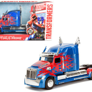 Western Star 5700 XE Phantom Optimus Prime with Robot on Chassis “Transformers 5” (2017) Movie “Hollywood Rides” Series 1/24 Diecast Model by Jada