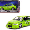 Brian’s Mitsubishi Lancer Evolution VII Green with Graphics “Fast & Furious” Movie 1/24 Diecast Model Car by Jada