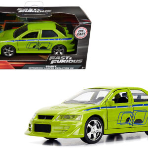 Brian’s Mitsubishi Lancer Evolution VII Green “Fast & Furious” Movie 1/32 Diecast Model Car by Jada