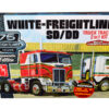 Skill 3 Model Kit White Freightliner SD/DD Truck Tractor 2-in-1 Kit with Display Base “75th Freightliner Anniversary” Commemorative Edition 1/25 Scale Model by AMT Skill 3 Model Kit White Freightliner SD/DD Truck Tractor 2-in-1 Kit with Display Base “75th Freightliner Anniversary” Commemorative Edition 1/25 Scale Model by AMT