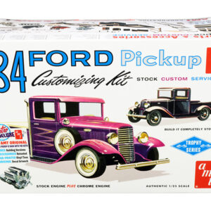 Skill 2 Model Kit 1934 Ford Pickup Truck 3 in 1 Kit “Trophy Series” 1/25 Scale Model by AMT