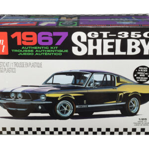 Skill 2 Model Kit 1967 Ford Mustang Shelby GT350 Black 1/25 Scale Model by AMT