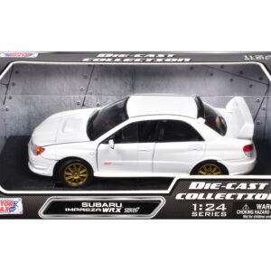 Subaru Impreza WRX STi White 1/24 Diecast Model Car by Motormax