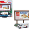 GMC Step Van White with “Hostess” Country Billboard “Johnny Lightning 50th Anniversary” 1/64 Diecast Model by Johnny Lightning