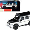 Mercedes AMG G63 Liberty Walk Wagon White with Black Hood and Top 1/64 Diecast Model Car by Paragon Mercedes AMG G63 Liberty Walk Wagon White with Black Hood and Top 1/64 Diecast Model Car by Paragon