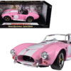 1965 Shelby Cobra 427 S/C Pink with White Stripes with Printed Carroll Shelby Signature’s on the Trunk 1/18 Diecast Model Car by Shelby Collectibles 1965 Shelby Cobra 427 S/C Pink with White Stripes with Printed Carroll Shelby Signature’s on the Trunk 1/18 Diecast Model Car by Shelby Collectibles