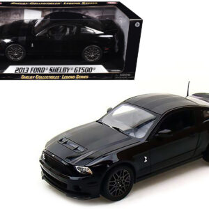 2013 Ford Shelby Mustang Cobra GT500 SVT Black with Black Stripes 1/18 Diecast Car Model by Shelby Collectibles 2013 Ford Shelby Mustang Cobra GT500 SVT Black with Black Stripes 1/18 Diecast Car Model by Shelby Collectibles