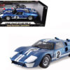 1966 Ford GT40 GT 40 Mark II #2 Blue 12 Hours of Sebring 1/18 Diecast Car Model by Shelby Collectibles 1966 Ford GT40 GT 40 Mark II #2 Blue 12 Hours of Sebring 1/18 Diecast Car Model by Shelby Collectibles