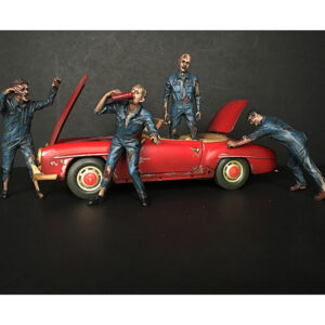 Zombie Mechanics 4 Piece Figurine Set “Got Zombies??” for 1/18 Scale Models by American Diorama