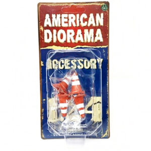 Traffic Cones Set of 4 Accessory For 1:24 Models by American Diorama