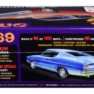 Skill 2 Model Kit 1969 Ford Torino Cobra Fastback 3-in-1 Kit 1/25 Scale Model by AMT
