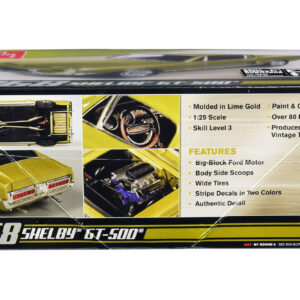Skill 3 Model Kit 1968 Ford Mustang Shelby GT-500 1/25 Scale Model by AMT