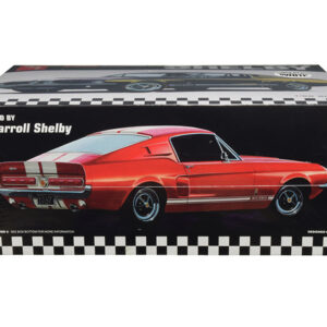 Skill 2 Model Kit 1967 Ford Mustang Shelby GT350 White 1/25 Scale Model by AMT