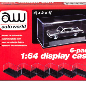 6 Collectible Display Show Cases for 1/64 Scale Model Cars by Auto World