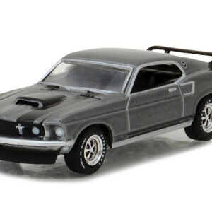 1969 Ford Mustang Boss 429 Gray Metallic with Black Stripes "John Wick" (2014) Movie "Hollywood Series" Release 18 1/64 Diecast Model Car by Greenlight