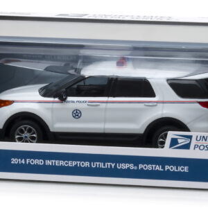 2014 Ford Interceptor Utility Postal Police "United States Postal Service" (USPS) White 1/43 Diecast Model Car by Greenlight