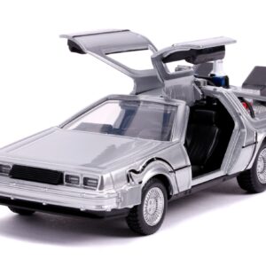 DeLorean DMC (Time Machine) Silver "Back to the Future Part II" (1989) Movie "Hollywood Rides" Series 1/32 Diecast Model Car by Jada