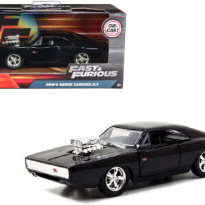 Dom’s Dodge Charger R/T Black “Fast & Furious 7” (2015) Movie 1/32 Diecast Model Car by Jada