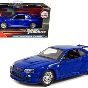 Brian’s Nissan Skyline GT-R R34 Blue “Fast & Furious” Movie 1/32 Diecast Car Model by Jada Brian’s Nissan Skyline GT-R R34 Blue “Fast & Furious” Movie 1/32 Diecast Car Model by Jada