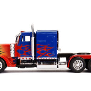 Optimus Prime Truck with Robot on Chassis from "Transformers" Movie "Hollywood Rides" Series 1/32 Diecast Model by Jada