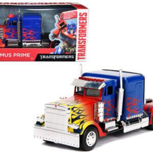 Optimus Prime Truck with Robot on Chassis from “Transformers” Movie “Hollywood Rides” Series 1/32 Diecast Model by Jada