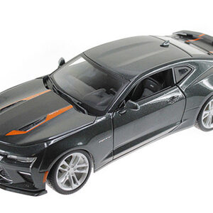2017 Chevrolet Camaro SS Gray Metallic with Orange Stripes "50th Anniversary" "Special Edition" Series 1/18 Diecast Model Car by Maisto