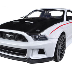 2014 Ford Mustang "Street Racer" White with Black Hood "Special Edition" Series 1/24 Diecast Model Car by Maisto