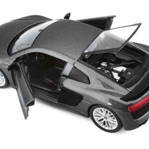 Audi R8 V10 Plus Gray Metallic "Special Edition" 1/24 Diecast Model Car by Maisto