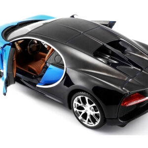 Bugatti Chiron Blue and Dark Blue 1/24 Diecast Model Car by Maisto