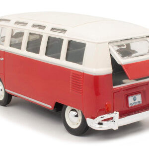 Volkswagen Van Samba Bus Red and White 1/25 Diecast Model by Maisto