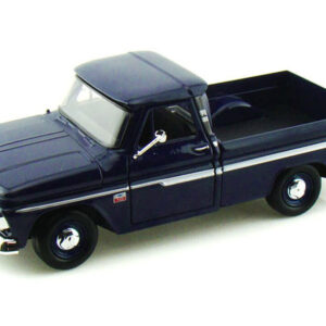 1966 Chevrolet C10 Fleetside Pickup Truck Dark Blue 1/24 Diecast Car Model by Motormax