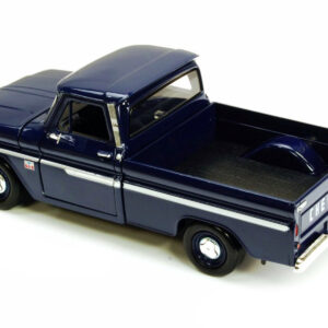 1966 Chevrolet C10 Fleetside Pickup Truck Dark Blue 1/24 Diecast Car Model by Motormax