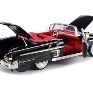 1958 Chevrolet Impala Convertible Black with Red Interior 