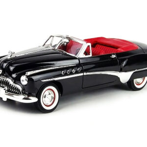 1949 Buick Roadmaster Black with Red Interior 1/18 Diecast Model Car by Motormax