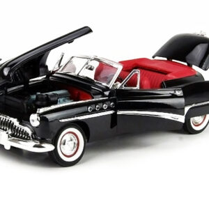 1949 Buick Roadmaster Black with Red Interior 1/18 Diecast Model Car by Motormax