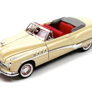 1949 Buick Roadmaster Cream with Red Interior 1/18 Diecast Model Car by Motormax