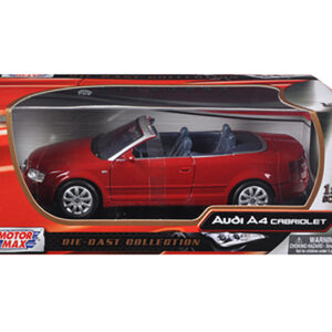 Audi A4 Red Convertible 1/18 Diecast Model Car by Motormax