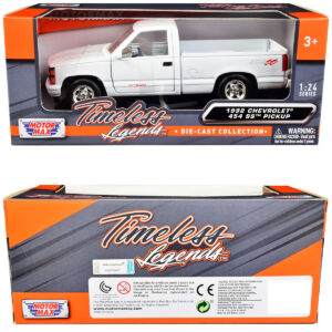 1992 Chevrolet 454 SS Pickup Truck White 1/24 Diecast Model Car by Motormax