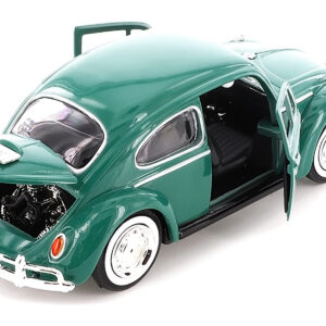 1966 Volkswagen Beetle Green 1/24 Diecast Model Car by Motormax