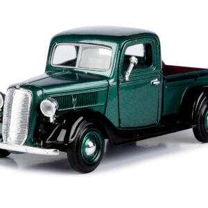 1937 Ford Pickup Truck Green and Black 1/24 Diecast Model Car by Motormax