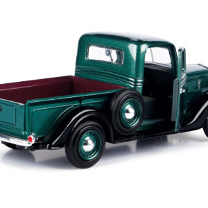 1937 Ford Pickup Truck Green and Black 1/24 Diecast Model Car by Motormax