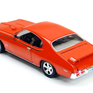 1969 Pontiac GTO Judge Orange with Stripes 1/24 Diecast Model Car by Motormax