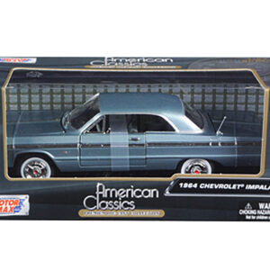 1964 Chevrolet Impala Blue 1/24 Diecast Model Car by Motormax