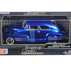 1948 Chevrolet Aerosedan Fleetline Blue 1/24 Diecast Model Car by Motormax