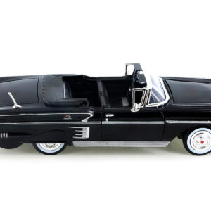 1958 Chevrolet Impala Convertible Black 1/24 Diecast Model Car by Motormax